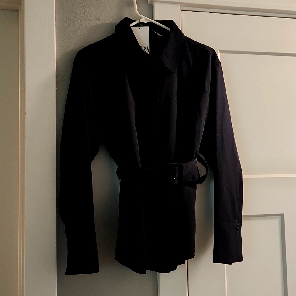 ZARA black blouse.  Large